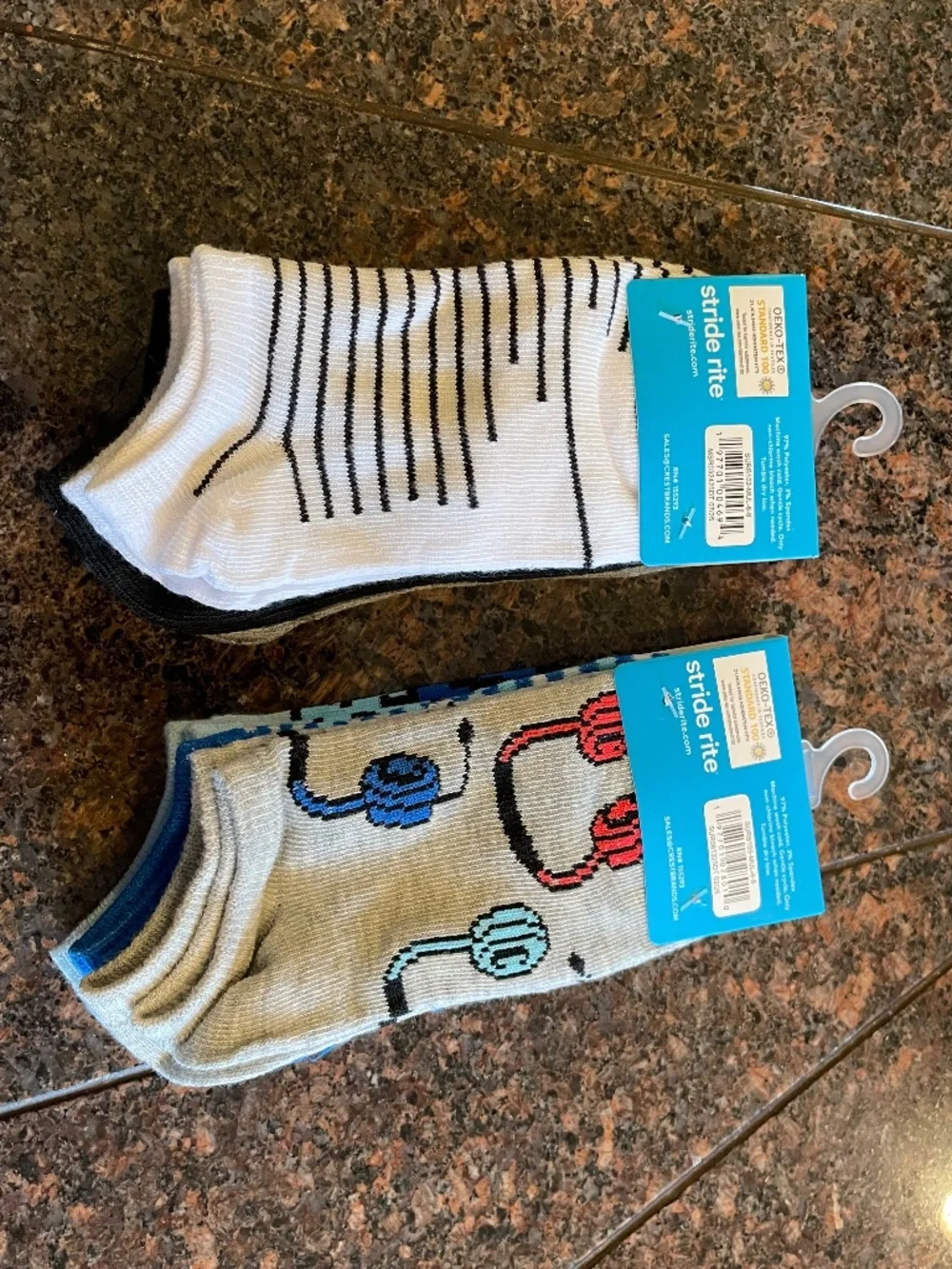 NWT Boys Stride Rite Gamer & Tech No-Show Socks 6-Pack